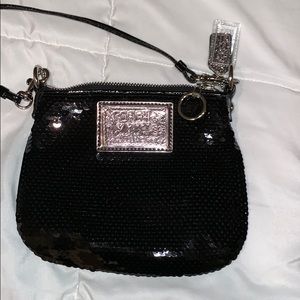 Coach bag like new used sequin black